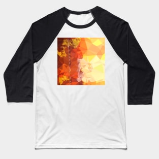 Deep Saffron Orange Abstract Low Polygon Background Baseball T-Shirt